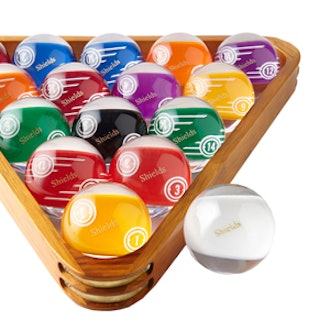 Personalized Pool Ball Set & Rack