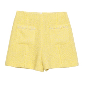 Yellow Tweed Shorts