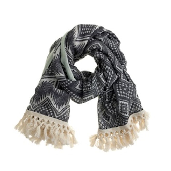 Diamond Ikat Fringe Scarf