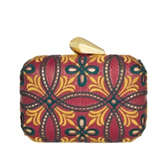 Embroidered Box Clutch