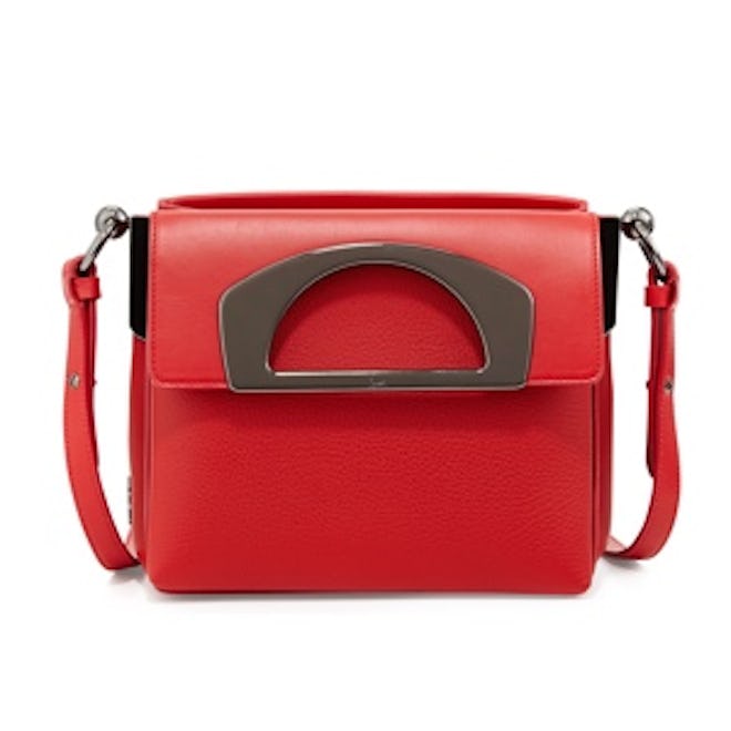 Mini Passage Leather Crossbody Bag in Red