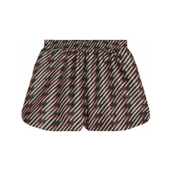 Sullie Matchstick-Print Shorts