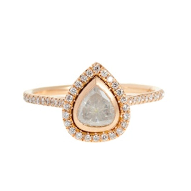 Pear Shape Pave Ring
