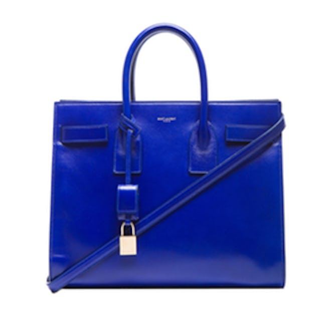 Small Sac De Jour Bag in Neon Blue