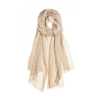 Ivy Heathered Cashmere Scarf in Oatmeal
