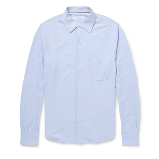 Cotton-Blend Pique Shirt