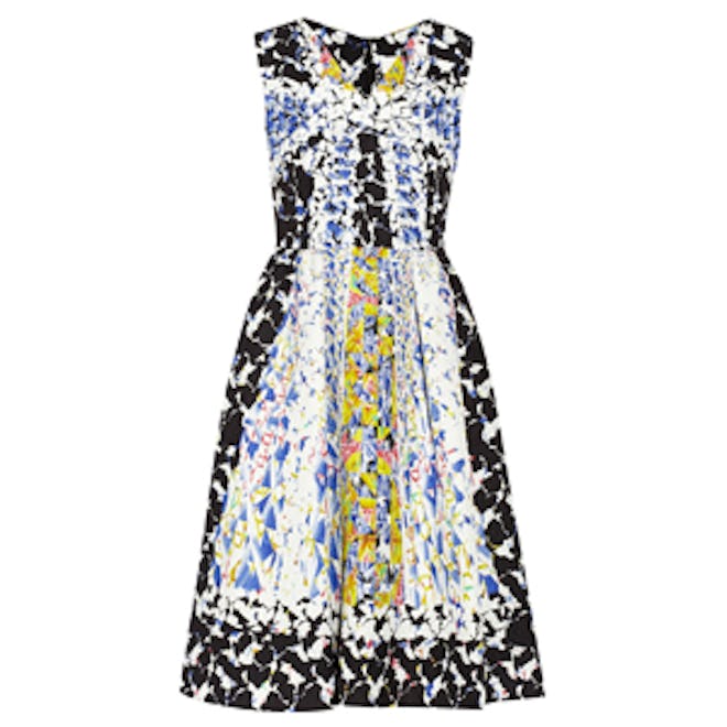 Printed Silk-Blend Cloqué Dress