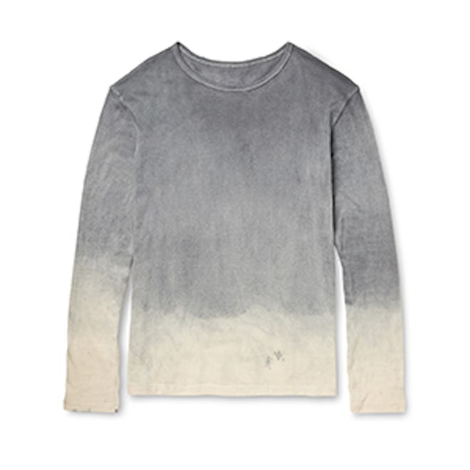 Dyed Cotton and Cashmere-blend T-Shirt