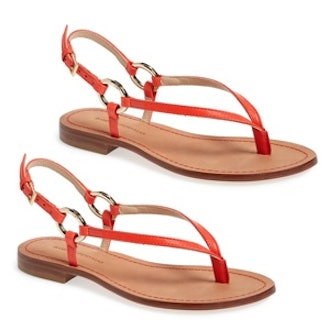 Cailin Thong Sandal in Tangerine