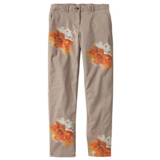 Floral Broken In Straight Khakis