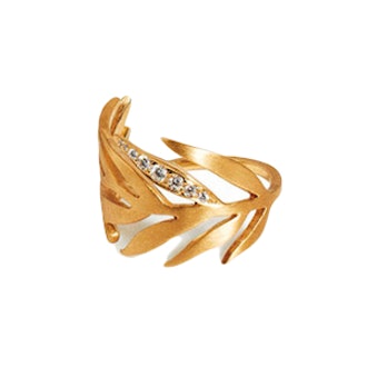 Leaf Ring One Pave