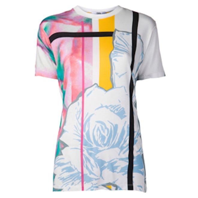 Abstract Rose Print Tee