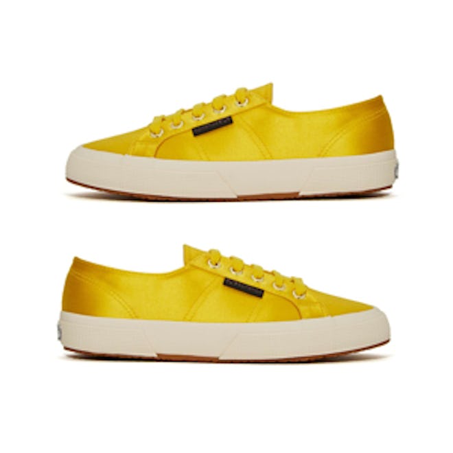 Satin Sneaker in Yellow