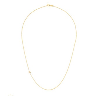 Maya Brenner 14K Gold Asymmetrical Letter Necklace