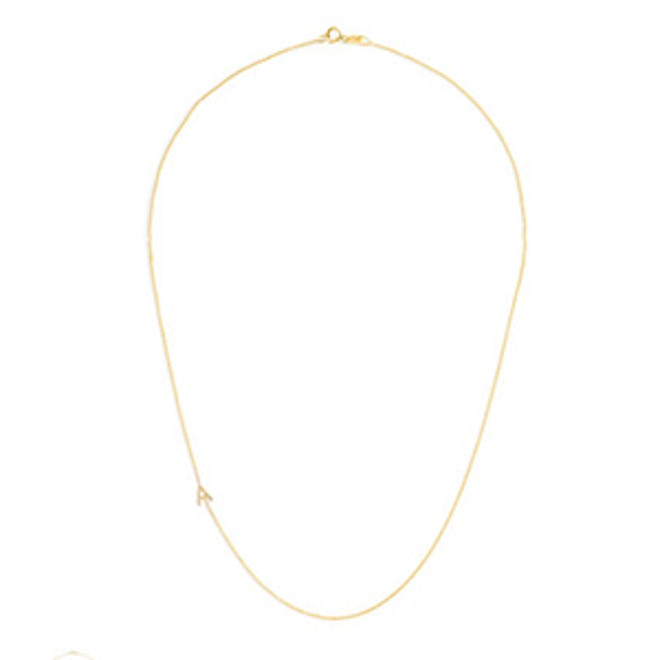 Maya Brenner 14K Gold Asymmetrical Letter Necklace