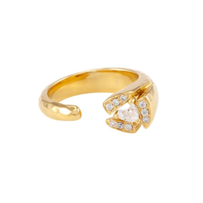 Tatum Ring in Gold White