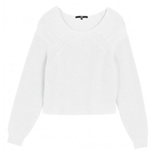 Plaited Pullover Sweater in Ivory