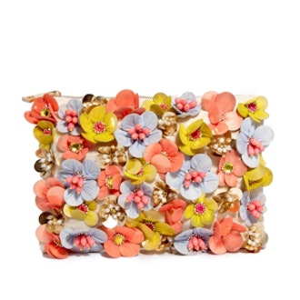 Clutch Bag with Neon Flowers