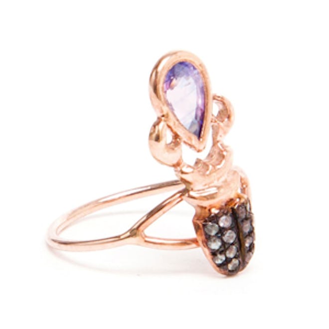 Kephri 18k Rose Gold and Sapphire Ring