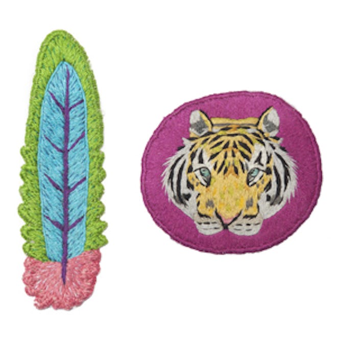 Tiger & Feather Patch Set