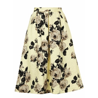 Rose Texture Midi Skirt