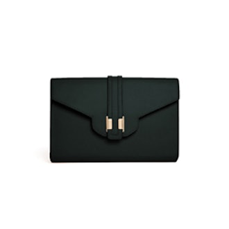 Front Strap Clutch Bag with Metal Tab