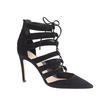 Suede Lace Up Pump