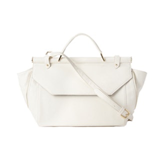 Structured Caryall Bag in White
