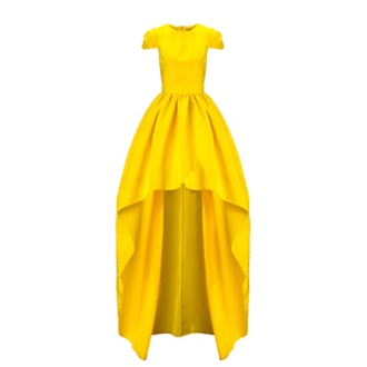 Yellow Silk Faille Gown