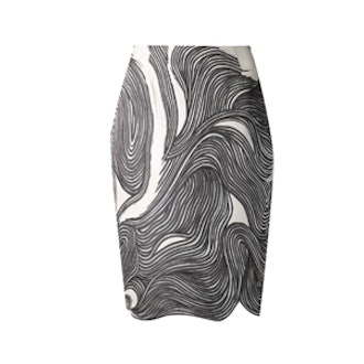 Swirl Print Skirt