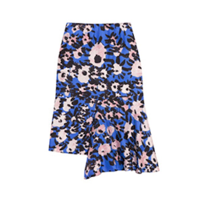 Printed Draped Skirt