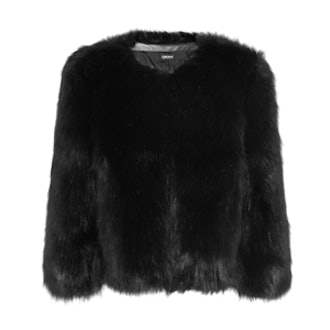 Cropped Faux Fur Jacket