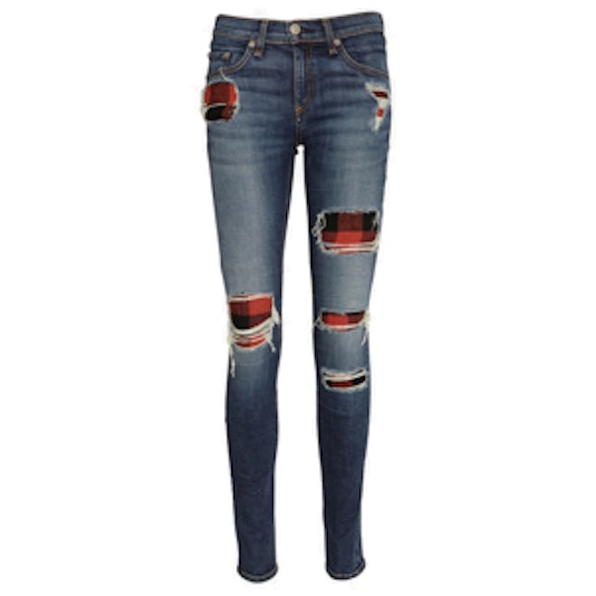 Sloane Plaid Skinny Jeans