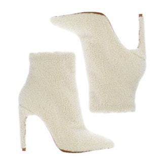 White Shearling Booties
