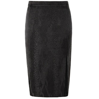 Pencil Skirt in Black Jacquard