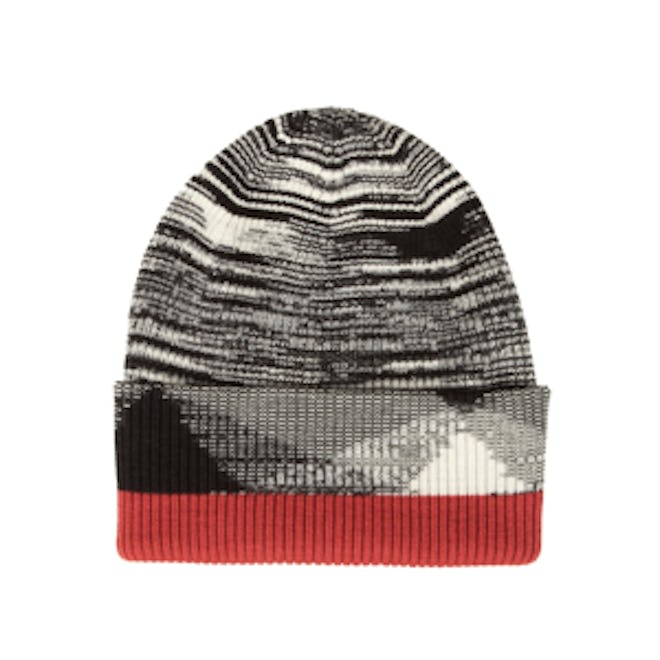 Ribbed Knit Wool Beanie