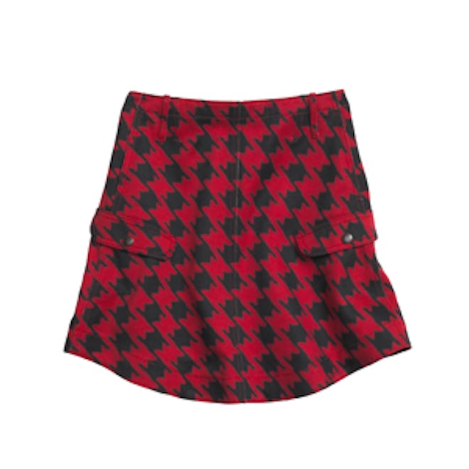 Twill Printed Round Hem Skirt