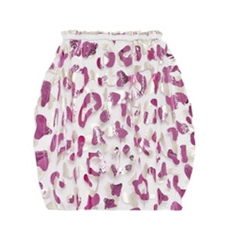 Foil-print Tulle Skirt