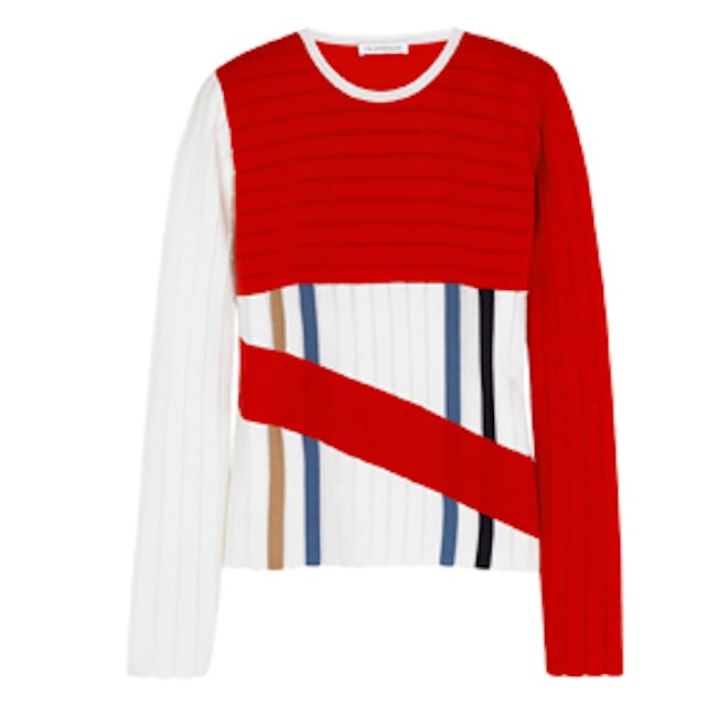 Striped Asymmetrical Sweater