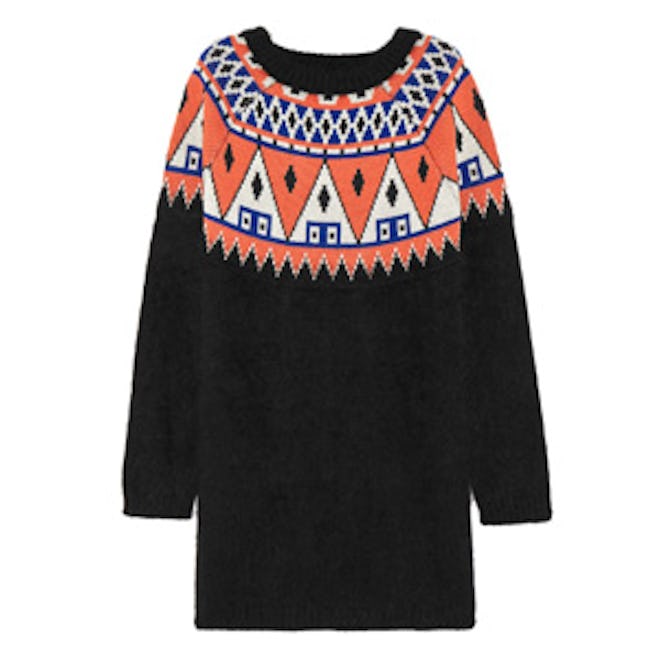 Angora And Wool-Blend Sweater Dress