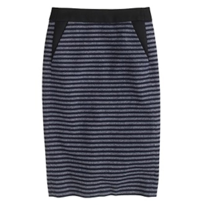 Pencil Skirt in Stripe Tweed