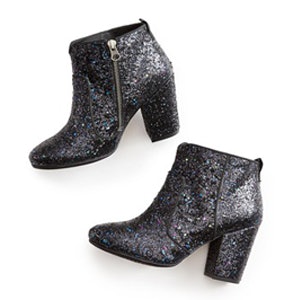 black sparkly booties