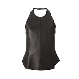 Leather Halterneck Top