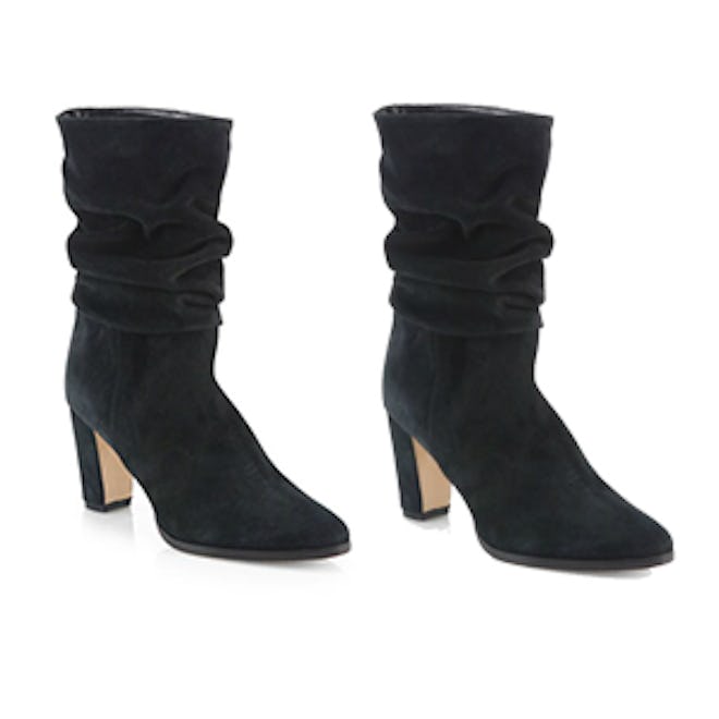 Slouchy Suede Mid-Calf Boots