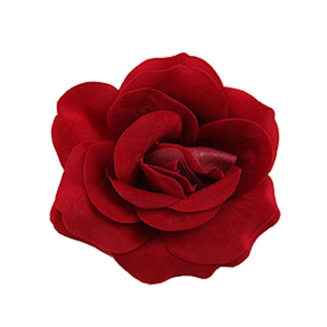 Red Rose Flower Hair Clip
