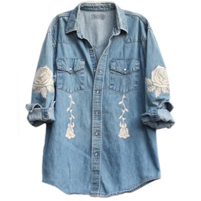 The Conjure Flower Denim Shirt