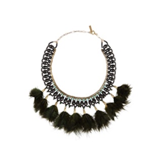 Crystal and Feather Necklace