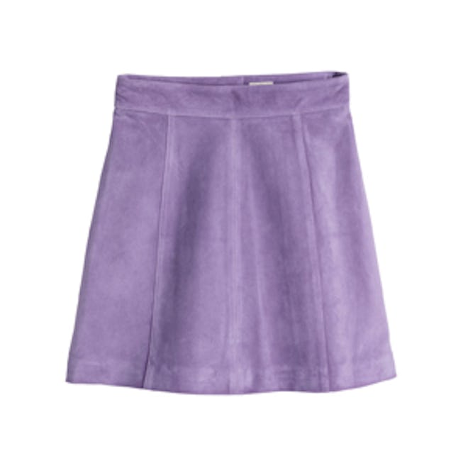 Suede Skirt in Purple