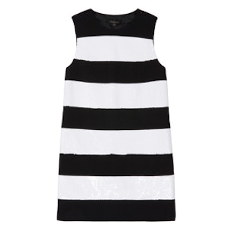 Sequin Stripe Shift Dress