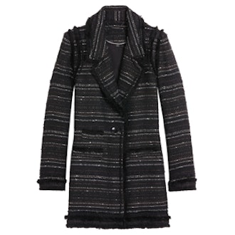 Aria Metallic Tweed Overcoat